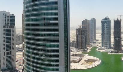 Jumeirah Lakes Towers, the DMCC free zone district in Dubai, where UAE free zone UBO compliance obligations apply to every licensed company