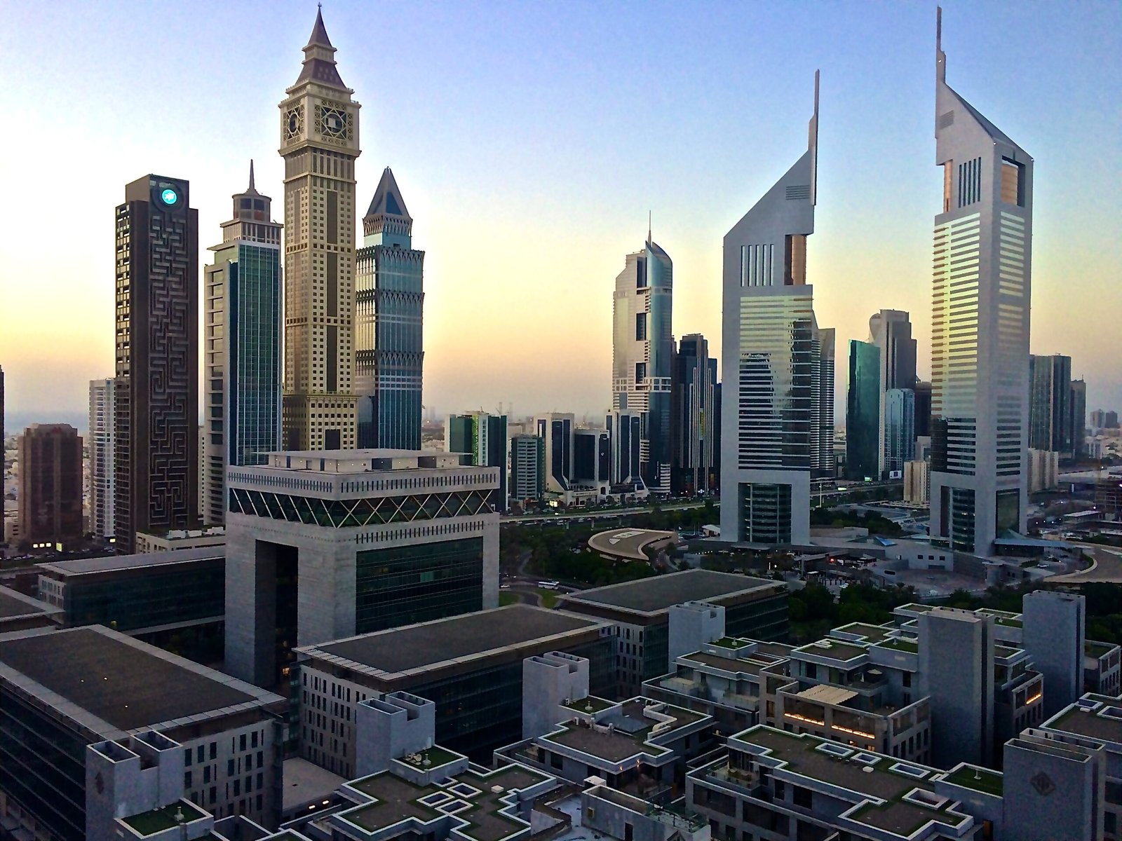 Dubai financial district towers, representing UAE corporate tax compliance for free zone freelancers